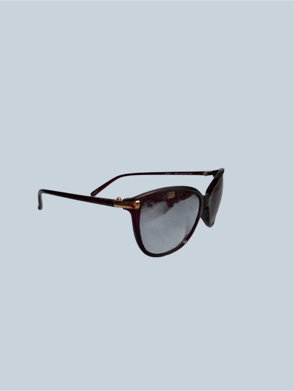 Women's Dark Brown Cat-Eye Sunglasses with Gold Accent - Picture 9 of 15